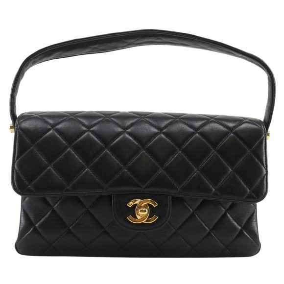 Chanel Handbags - CHANEL Double-Face Handbag, Matelasse Lambskin, Black, Turnlock, Women's,